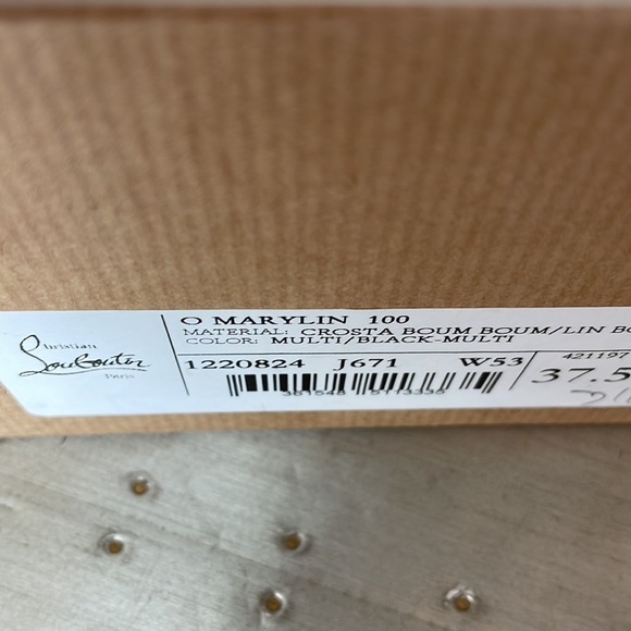 Christian louboutin o Marilyn boum polka dot black suede sandal stiletto sz 37.5 - Picture 11 of 11